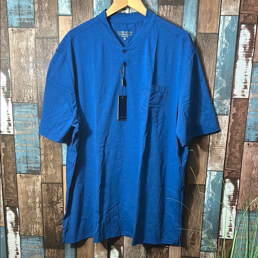 Michel Rouen 3XL blue performance shirt